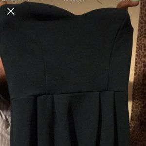 Teal strapless dress